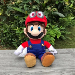 Cappello cappellino peluche di alta qualità Super Mario Odyssey Mario 8" giocattolo imbottito bambola morbida - Foto 1 di 7