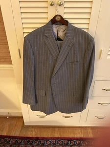 Rare J.Press Pressidential Gray Chalk Stripe 3 Button Sack Suit 50R USA - Picture 1 of 18