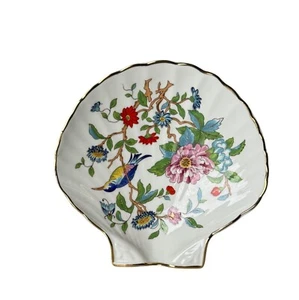 Aynsley Pembroke Shell Dish – Fine Bone China England, Birds & Flowers - Picture 1 of 4
