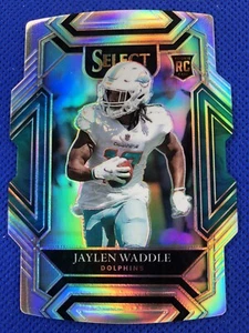 2021 #248 Jaylen Waddle Select Silver Club Level Prizm Die Cut RC Dolphins - Bild 1 von 2