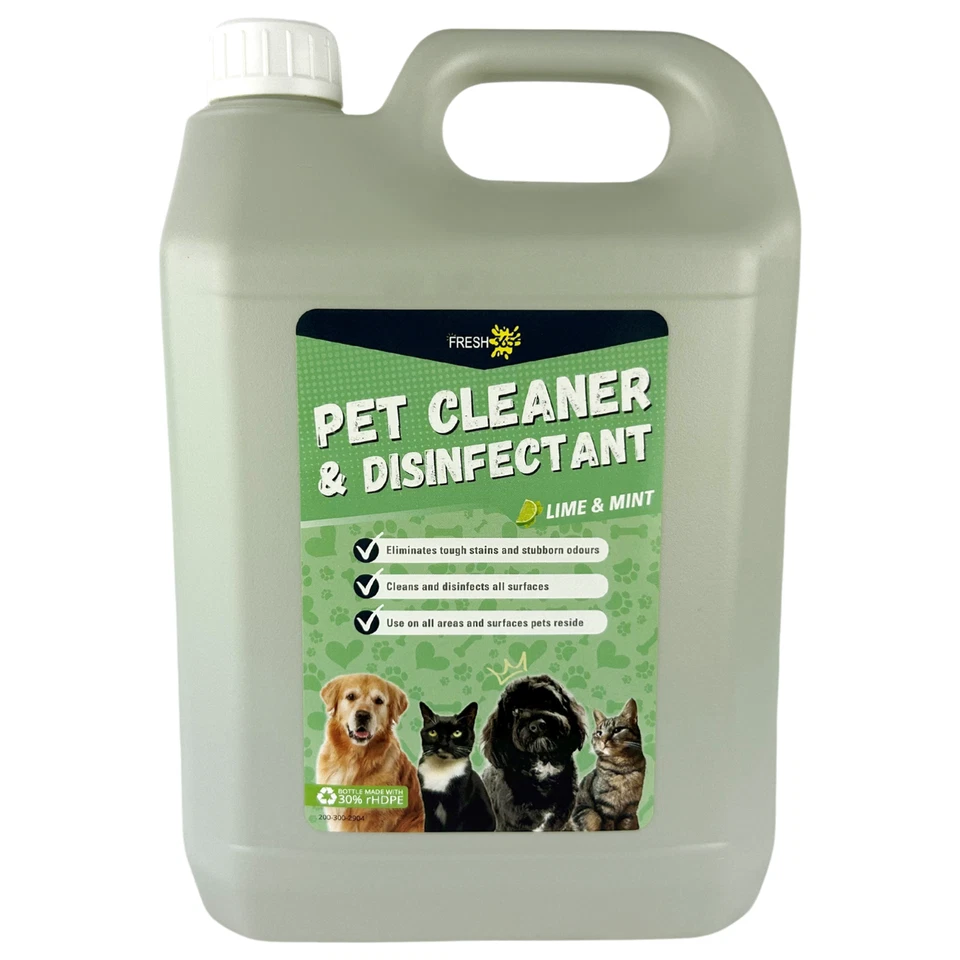 Fresh 365 5L Pet Friendly Dog Cat Disinfectant Cleaner & Deodoriser - Lime Mint