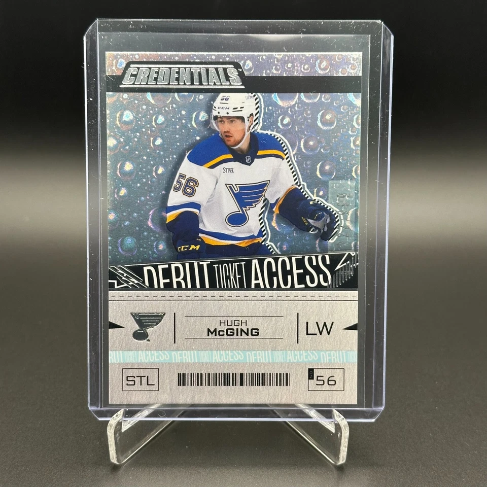 2023-24 UD Credentials HUGH MCGING #112 Debut Ticket Access 722/999 RC - Image 1 of 4