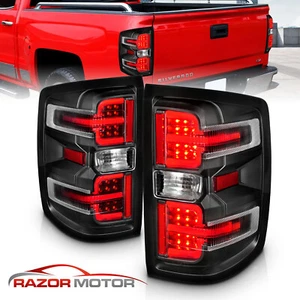 Luces traseras LED completas 2014-2018 para Chevy Silverado 1500/2500HD/3500HD G2 negras - Imagen 1 de 9