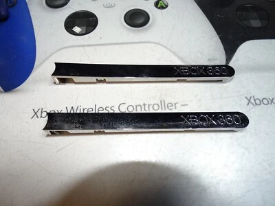 Microsoft Xbox 360 PHAT Disk Drive *Chrome* (2)-Bezel ONLY-Marks-Read ALL - Image 1 of 4