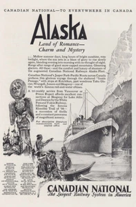 1930 Canadian National: Alaska Land of Romance and Mystery Vintage Print Ad - Picture 1 of 1
