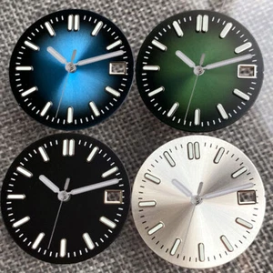 29mm Black Blue Silver Sunburst Gradient Dial Fit Japan NH35 NH36 movement - Picture 1 of 17