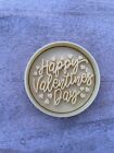 Happy Valentines Embosser Stamp & Cutter for Icing Fondant Clay Cupcake Topper