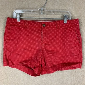 Pantalones cortos para mujer Old Navy 10 (34x5) rojos lunares pantalones calientes de altura baja Bermudas - Imagen 1 de 14