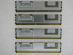 16GB (4X4GB) DDR2 MEMORY RAM PC2-5300 ECC FBDIMM DIMM QUAD RANK - Picture 1 of 1