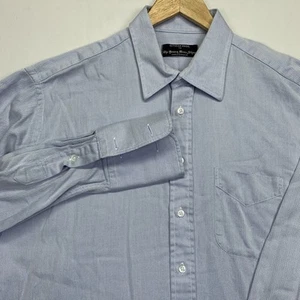 Gitman Bros Shirt Mens 17 35 Blue French Cuffs  Cotton USA - Picture 1 of 13
