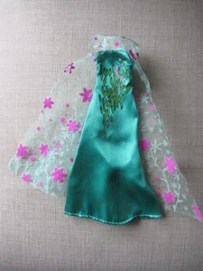 Barbie abito lungo verde vestito con copripizzo - Foto 1 di 4