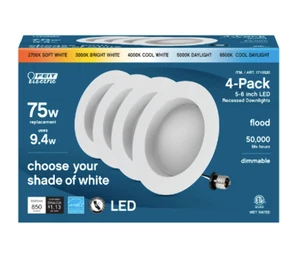 Feit Electric 75W Recessed Downlight 4 Pack (NEW) - Picture 1 of 1