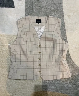 Saba Alena Check Vest Women Size 16 - image 1 of 4