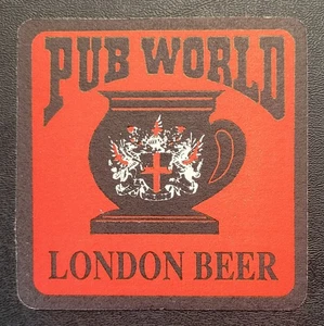Sottobicchiere Birra - Pub World - Birra Londra - 3,75 x 3,75 Pollici - Leggera Usura - Foto 1 di 2