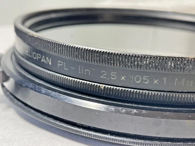 HELIOPAN 105mm Linear Polarising Filter PL Lin 2.5x with Original Case - Image 1 of 4