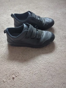 Clarks Boys School Shoes Black Size 3F uk Used - Picture 1 of 13