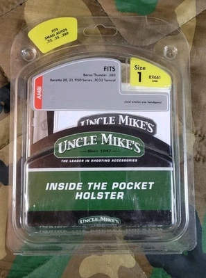 Uncle Mikes Inside The Pocket Holster AMBIDEXTROUS Size 1 For Small Frame Autos - Image 1 of 4