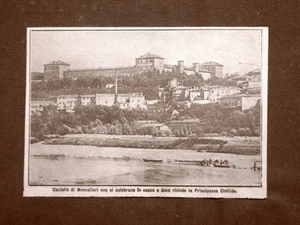 Il Castello di Moncalieri nel 1910 Torino Piemonte - Imagen 1 de 1