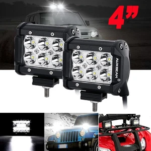 AUXBEAM 2x 4"Inch LED Cube Pods Work Light Bar Spot Beam Driving Fog Offroad ATV - Picture 1 of 12