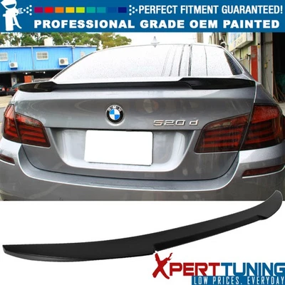 Fits 11-16 BMW F10 5-Series Sedan M4 Style ABS Trunk Spoiler- Painted Color - Image 1 of 4