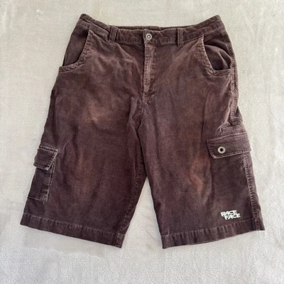 Vintage Y2K Race Face Men’s Corduroy Cargo Pants Brown Size Medium Faded - Image 1 of 4