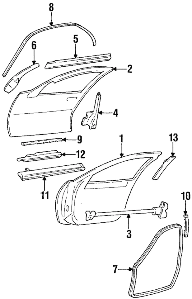 Moldura lateral de carrocería GM 88959448 genuina Foto 1 de 1