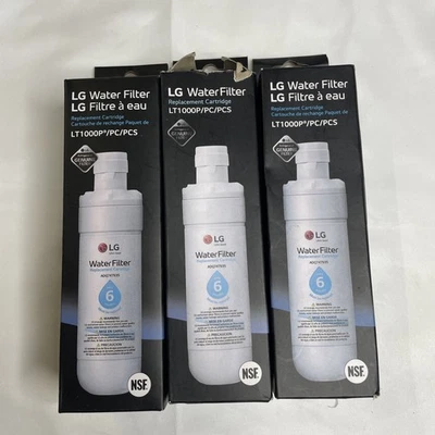 3 x LG Water Filter Replacement Cartridge LT1000P Genuine OEM Open Box Sealed - Image 1 of 4