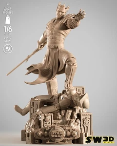 Escultura Savage Opress impresa en 3D Star Wars ocho piezas GRIS - 9 pulgadas - Imagen 1 de 4