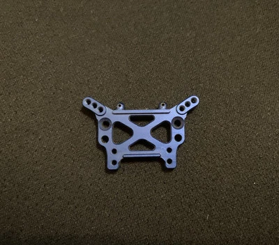 Team Associated Rc18 T MT Blue Aluminum Rear Shock Mount 1/18 - Image 1 of 3