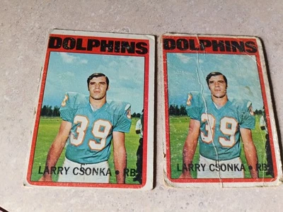 2 Larry Csonka 1972 Topps Cards - Image 1 of 4