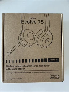 Jabra Evolve 75 SE Schnurloses Stereo-Kopfhörer - Schwarz - Bild 1 von 3