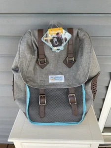 New Kurgo Rucksack Dog Carrier Backpack – Gray Teal Brown - Picture 1 of 13