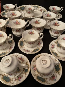 Royal Albert Berkley Teetassen/Kaffeetassen Untertassen & Obstschale ~ fabelhaft - Bild 1 von 12
