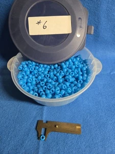 Pony Beads, Large hole, 5 mm, # 6 Bermuda blue - Picture 1 of 3