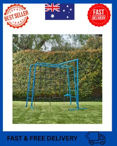 Monkey Bars Blue Backyard Kids Fun Outdoors UV Resistant Durable Active Action - Picture 1 of 10