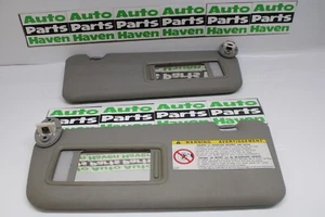 04-05 RAV4 - Left Right Sun Visor Shade Lighted Vanity Pair Gray Vinyl OEM - Picture 1 of 8
