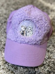 Disney Girls Frozen Fuzzy Top Adjustable Hat Purple - Picture 1 of 4