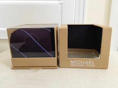 MICHAEL KORS Hombres Corbata de Seda Cachemira Rayas PÚRPURA Clásica Elegante Nueva en Caja $65 Nueva  Foto 1 de 4