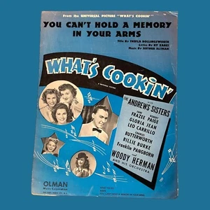 You Cant Hold A Memory In Your Arms Sheet Music Whats Cookin Andrew Sisters 1934 - Picture 1 of 4