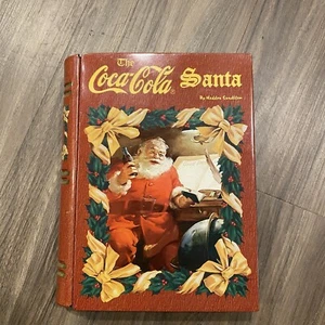 Vintage THE COCA COLA SANTA by HADDON SUNDBLOM Book Shaped Tin Hinged - Picture 1 of 5