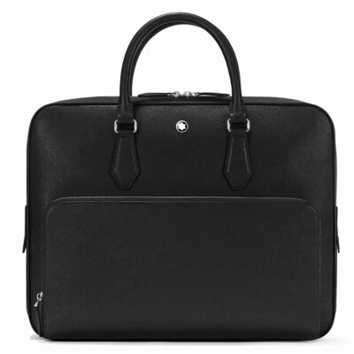 Montblanc Sartorial Men's Medium Leather Document Case Black #130271 - Image 1 of 4