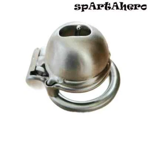 Chastity Cage with Prince Albert Piercing Custom Metal Cage Men Bondage Gay Lock - Picture 1 of 6