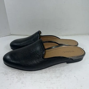 Vionic Willa Damen-Pantolette schwarz Leder Slipper flach Größe 6,5 - Bild 1 von 13