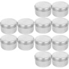  12 pcs Aluminum Soil Boxes Round Sampling Jars Laboratory Weighing Holders with
