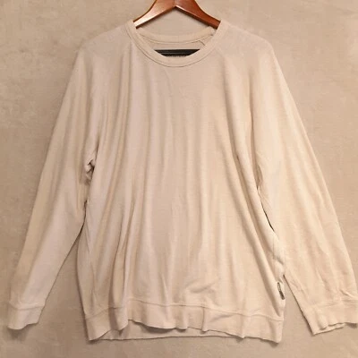 Paper Denim & Cloth Mens Pullover Sweater Sz.L/Ivory-Off White/Crew/Cotton - Image 1 of 4