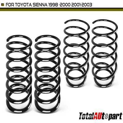 Muelles helicoidales delanteros y traseros 4 piezas para Toyota Sienna 1998 1999 2000 2001 2002 2003 Foto 1 de 4