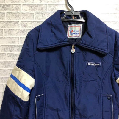 Moncler Asics Men's Nylon Jacket SMU-207 Blue Size L L:23.6" W:21.6" Rare VINT - Image 1 of 4