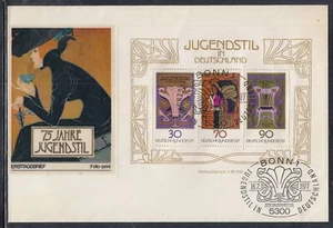 Germany Scott 1243 Folio FDC - Jugendstil Ausstellung - Bild 1 von 1