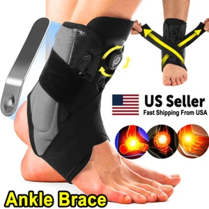 Adjustable Ankle Stabilizer Brace Support Sprain Plantar Fasciitis for Men Women - Picture 1 of 14