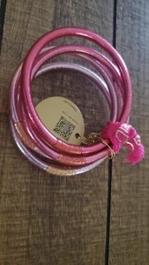 BuDhaGirl 4 BRAZALETES ROSADOS PARA TODO CLIMA Grandes Nuevos con etiquetas - Imagen 1 de 1